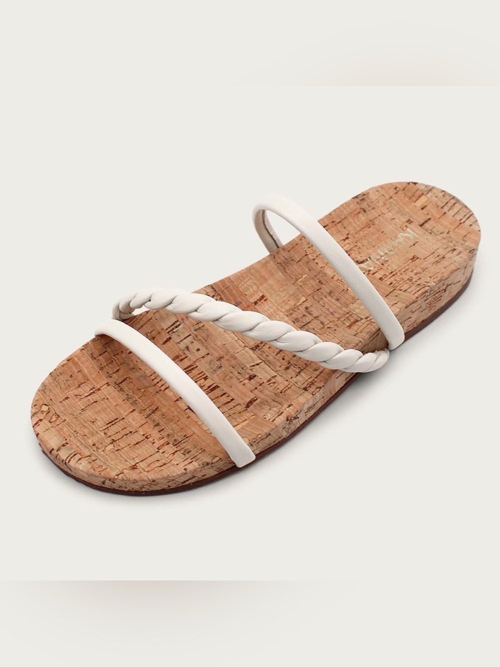 KAANAS Ceiba Cork Pool Slide color ivory  NWT
